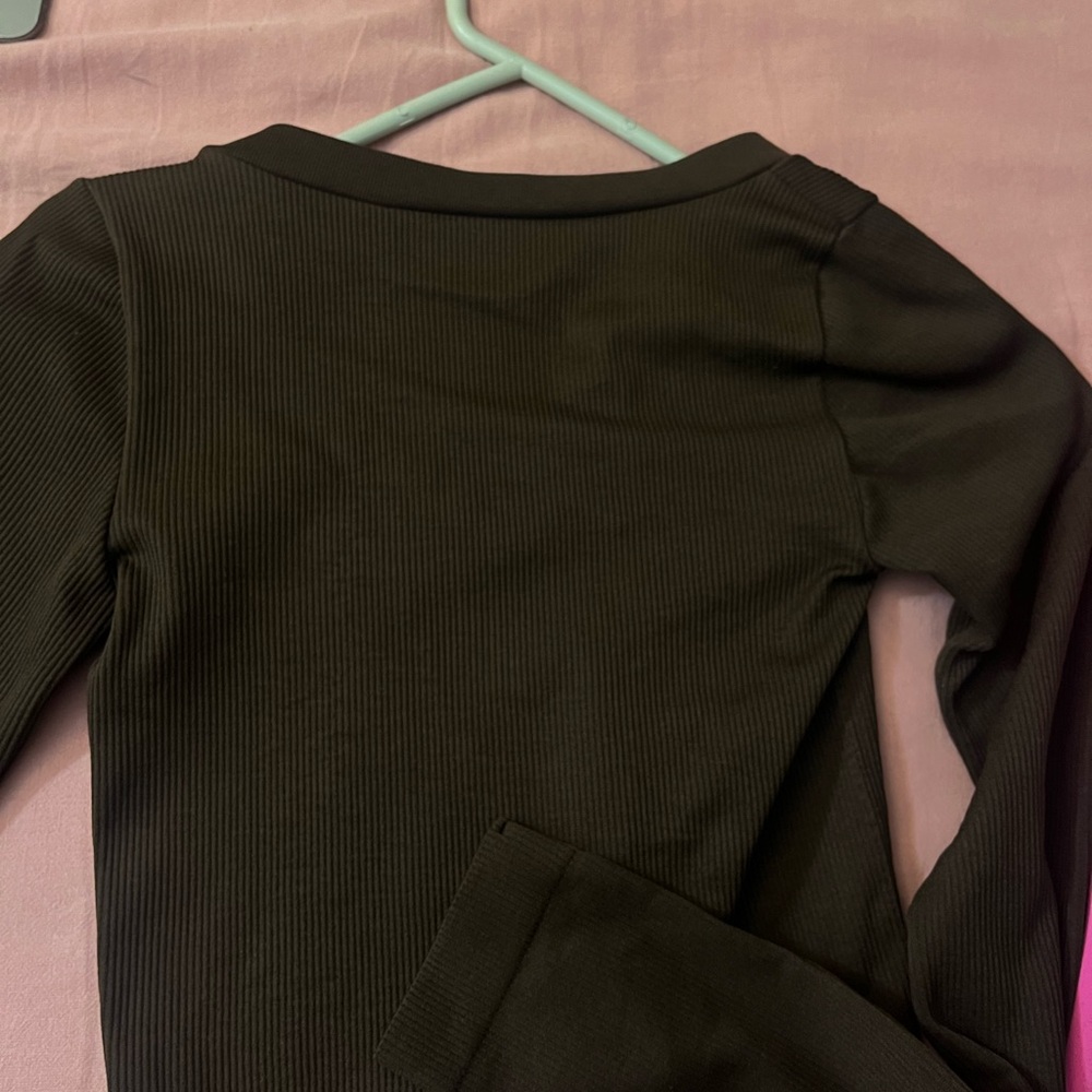Wild Fable Brown Ribbed Crop Top - Picture 5 of 5